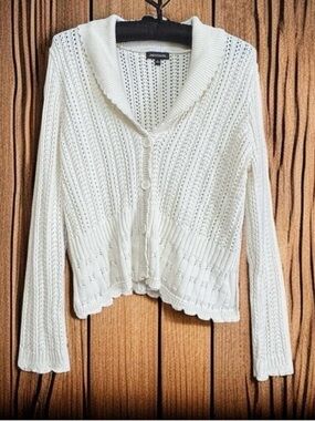 NOTATIONS CARDIGAN SIZE LARGE